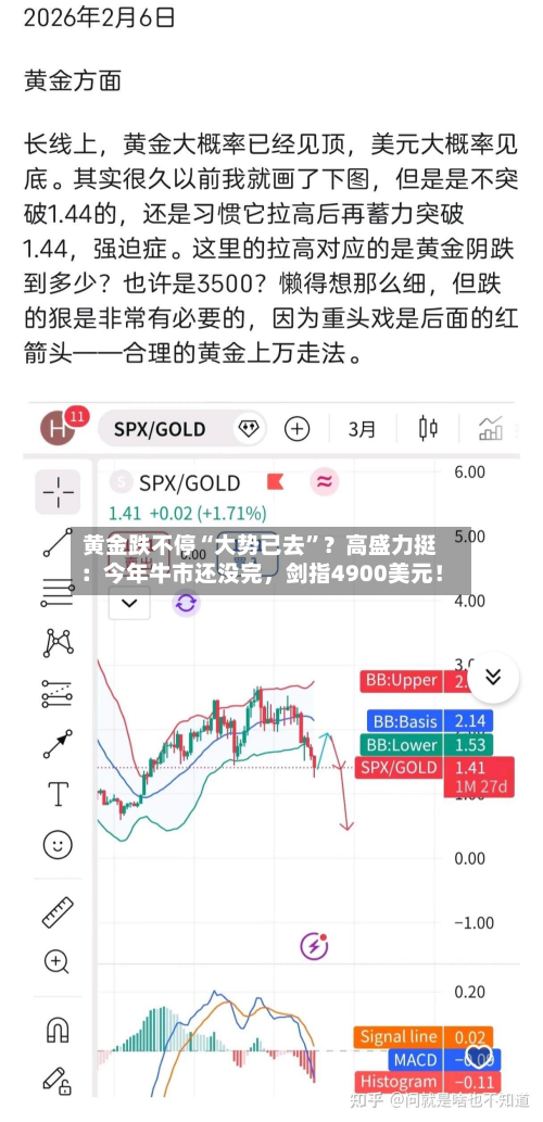 黄金跌不停“大势已去”？高盛力挺：今年牛市还没完	，剑指4900美元！-第3张图片