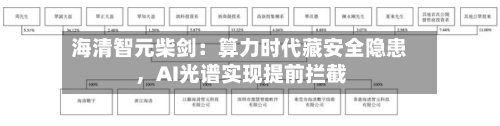 海清智元柴剑：算力时代藏安全隐患	，AI光谱实现提前拦截-第2张图片