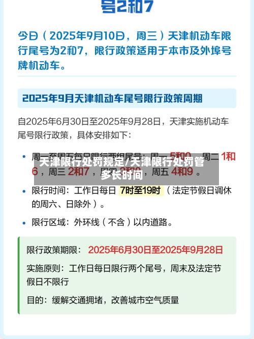 天津限行处罚规定/天津限行处罚管多长时间-第2张图片