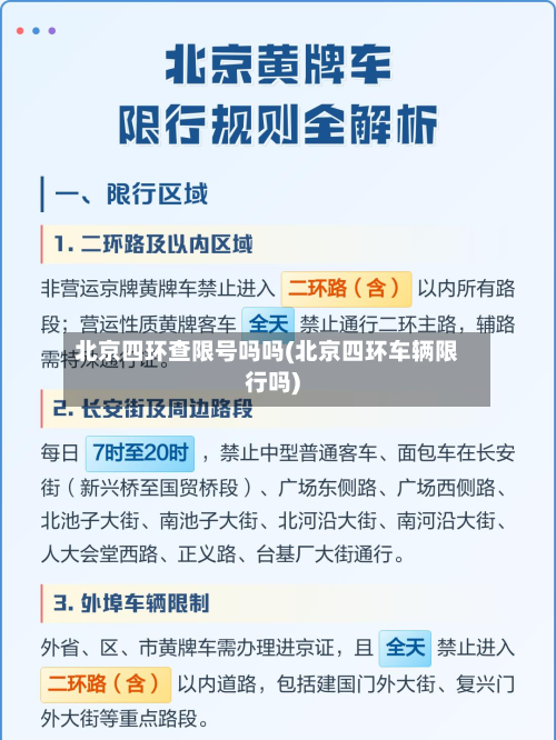 北京四环查限号吗吗(北京四环车辆限行吗)