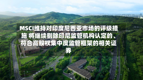 MSCI维持对印度尼西亚市场的评级措施 将继续剔除印尼监管机构认定的、符合高股权集中度监管框架的相关证券-第2张图片