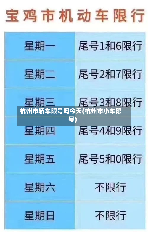 杭州市轿车限号吗今天(杭州市小车限号)-第2张图片