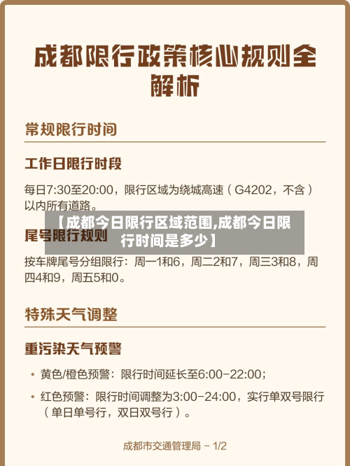 【成都今日限行区域范围,成都今日限行时间是多少】-第1张图片