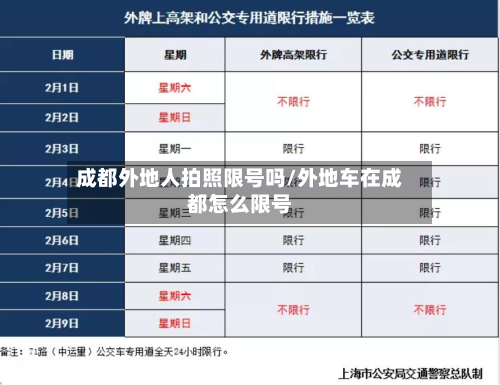 成都外地人拍照限号吗/外地车在成都怎么限号-第1张图片