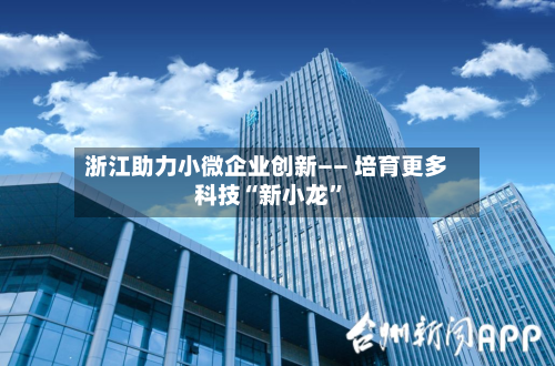 浙江助力小微企业创新—— 培育更多科技“新小龙	”-第2张图片