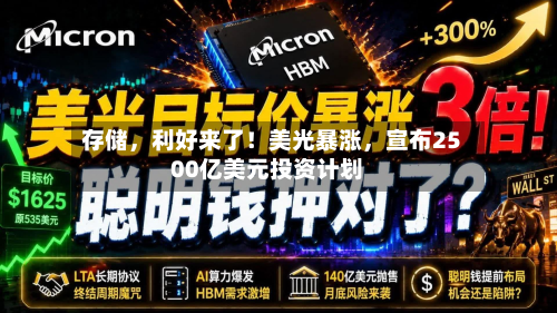 存储，利好来了！美光暴涨，宣布2500亿美元投资计划-第2张图片
