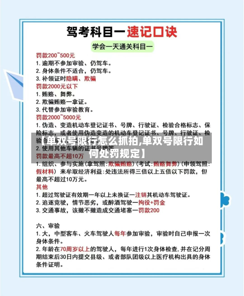 【单双号限行怎么抓拍,单双号限行如何处罚规定】