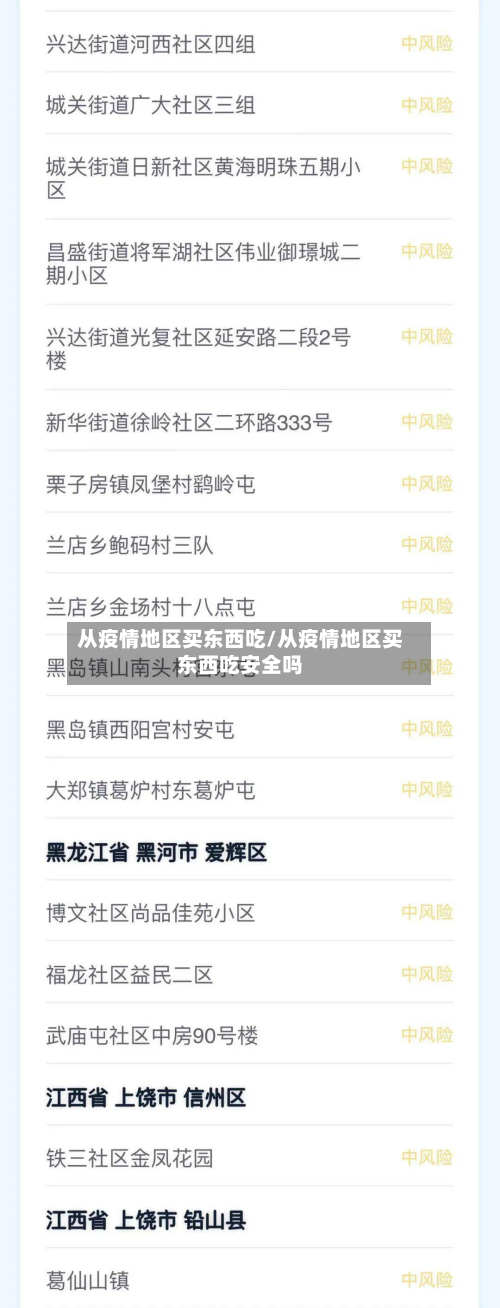 从疫情地区买东西吃/从疫情地区买东西吃安全吗-第2张图片