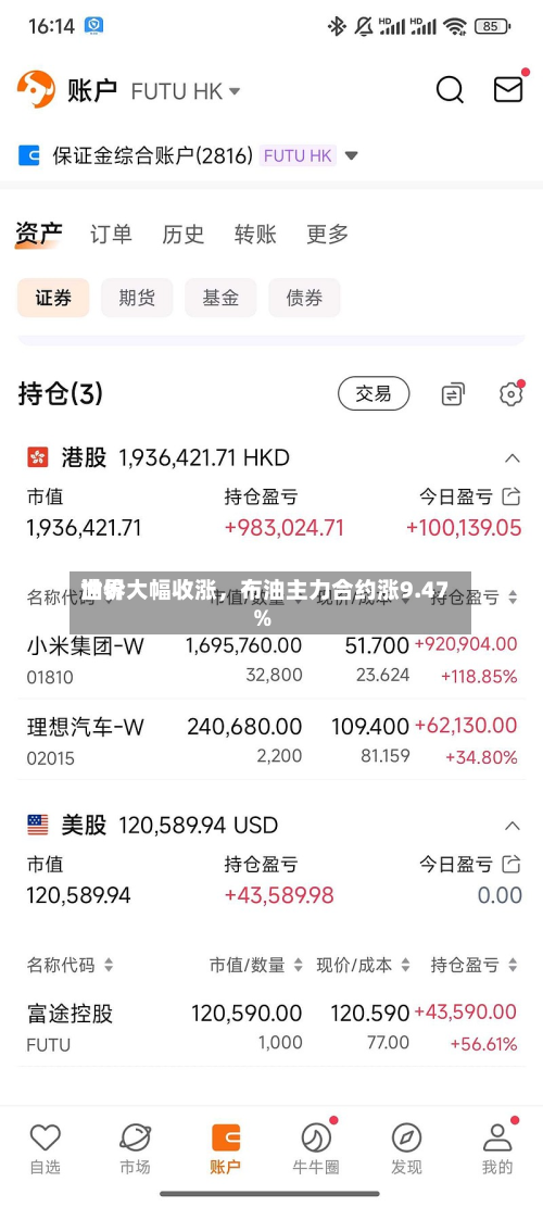 世界油价大幅收涨，布油主力合约涨9.47%-第2张图片