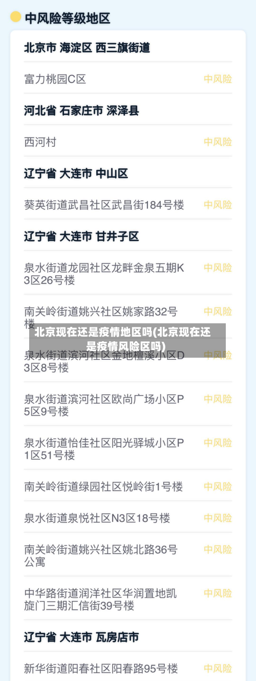 北京现在还是疫情地区吗(北京现在还是疫情风险区吗)