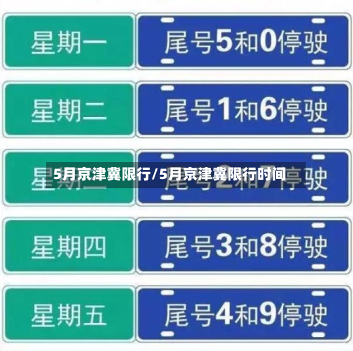 5月京津冀限行/5月京津冀限行时间-第1张图片