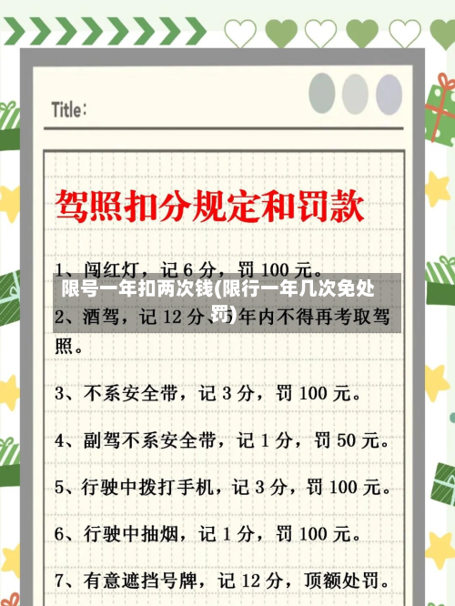 限号一年扣两次钱(限行一年几次免处罚)-第1张图片
