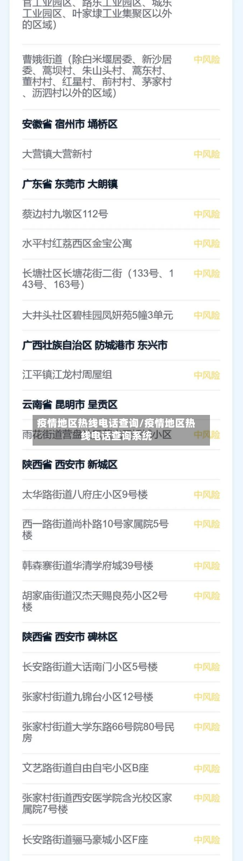 疫情地区热线 *** 查询/疫情地区热线 *** 查询系统