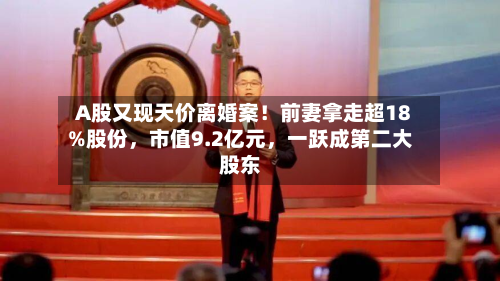 A股又现天价离婚案！前妻拿走超18%股份	，市值9.2亿元，一跃成第二大股东-第2张图片