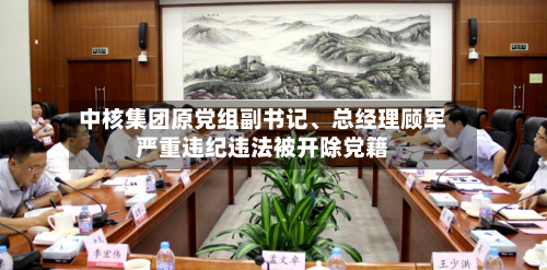 中核集团原党组副书记、总经理顾军严重违纪违法被开除党籍-第3张图片