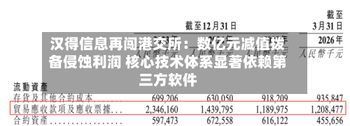 汉得信息再闯港交所：数亿元减值拨备侵蚀利润 核心技术体系显著依赖第三方软件-第2张图片