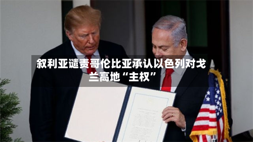 叙利亚谴责哥伦比亚承认以色列对戈兰高地“主权	”-第3张图片