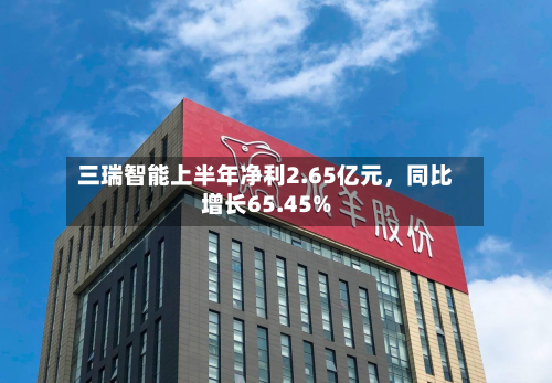 三瑞智能上半年净利2.65亿元	，同比增长65.45%-第1张图片