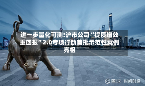 进一步量化可测!沪市公司“提质增效重回报”2.0专项行动首批示范性案例亮相-第2张图片