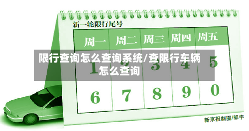 限行查询怎么查询系统/查限行车辆怎么查询-第2张图片