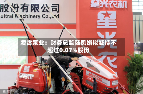 凌霄泵业：财务总监陆凤娟拟减持不超过0.07%股份