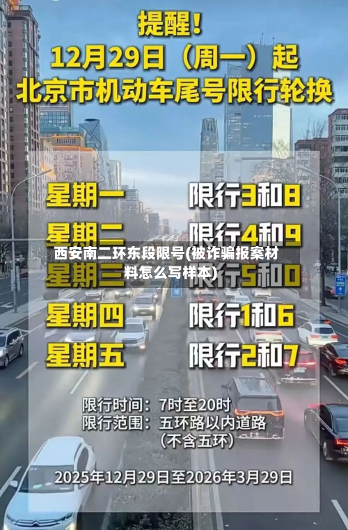 西安南二环东段限号(被诈骗报案材料怎么写样本)