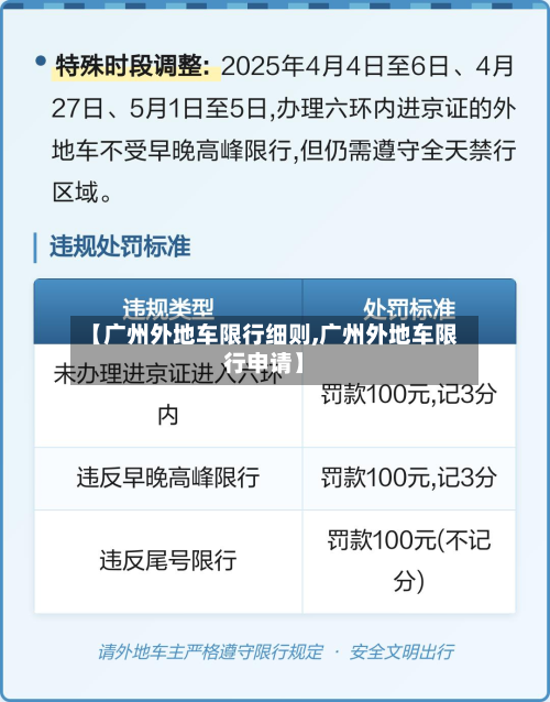 【广州外地车限行细则,广州外地车限行申请】