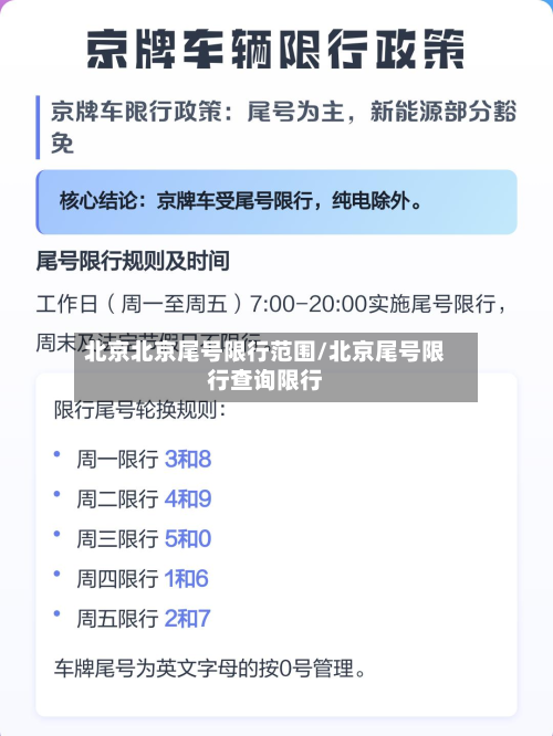 北京北京尾号限行范围/北京尾号限行查询限行-第3张图片