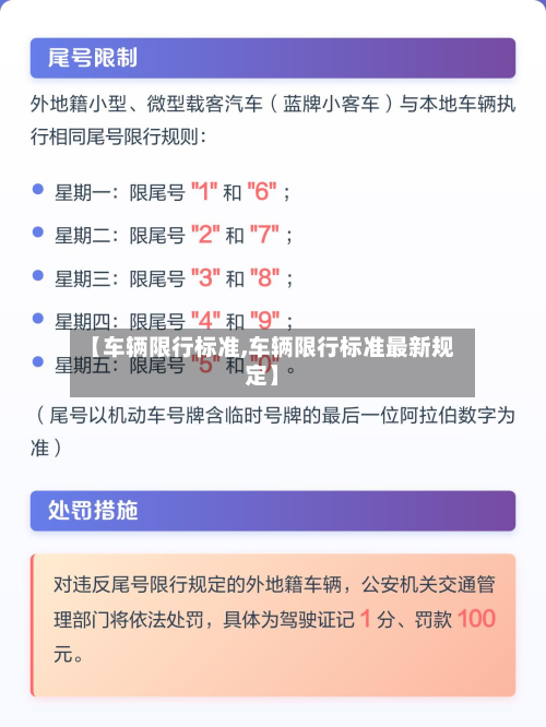 【车辆限行标准,车辆限行标准最新规定】-第2张图片