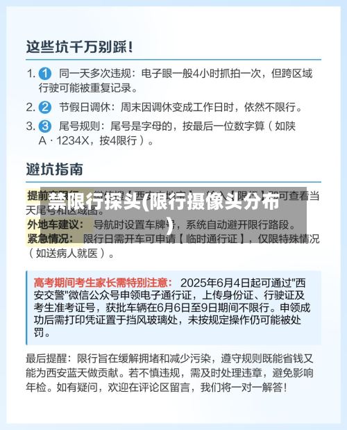 禁限行探头(限行摄像头分布)