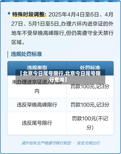 【北京今日尾号限行,北京今日尾号限行查询】-第3张图片