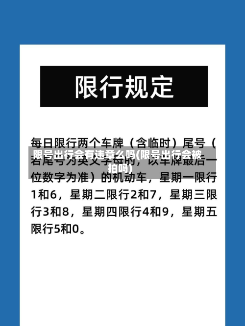 限号出行会有违章么吗(限号出行会被拍吗)-第2张图片