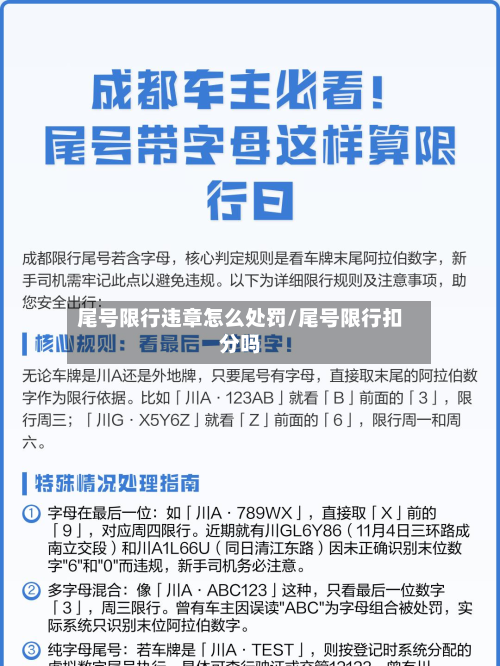 尾号限行违章怎么处罚/尾号限行扣分吗