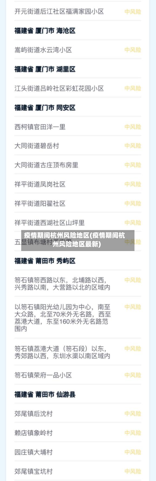 疫情期间杭州风险地区(疫情期间杭州风险地区最新)-第3张图片