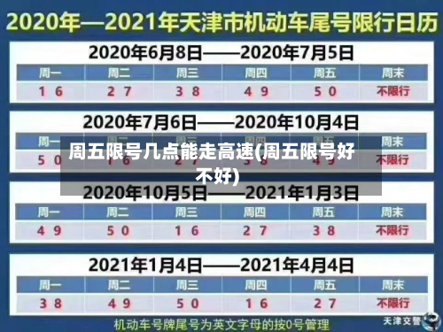 周五限号几点能走高速(周五限号好不好)