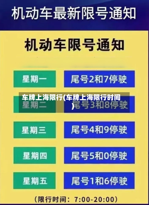 车牌上海限行(车牌上海限行时间)