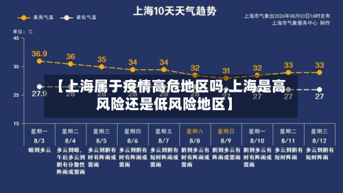 【上海属于疫情高危地区吗,上海是高风险还是低风险地区】