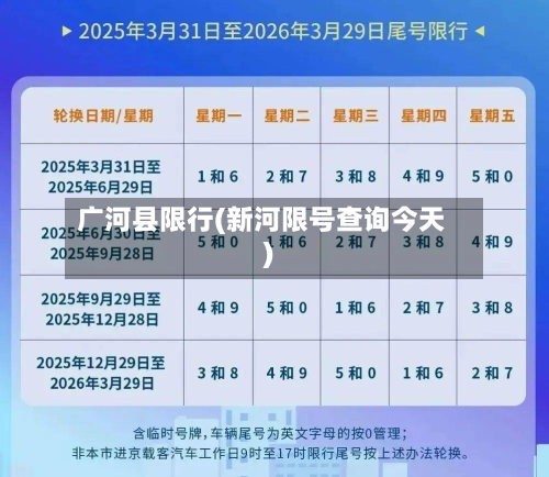 广河县限行(新河限号查询今天)