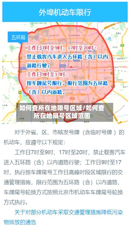 如何查所在地限号区域/如何查所在地限号区域范围-第3张图片