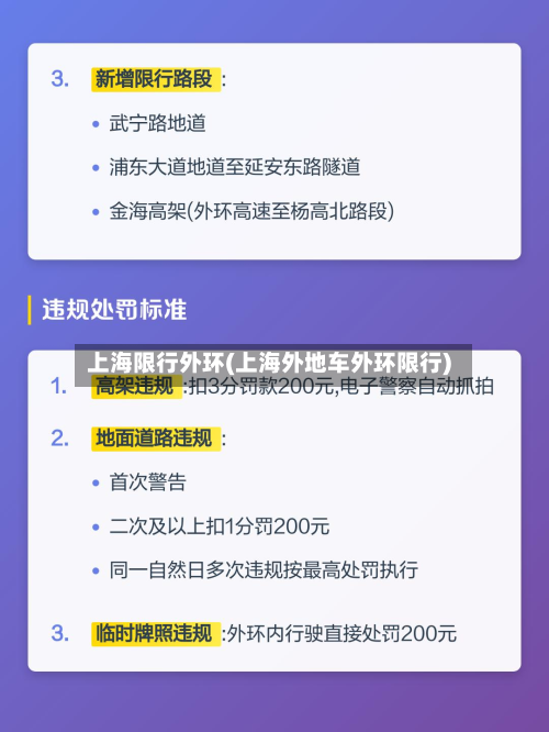 上海限行外环(上海外地车外环限行)-第2张图片