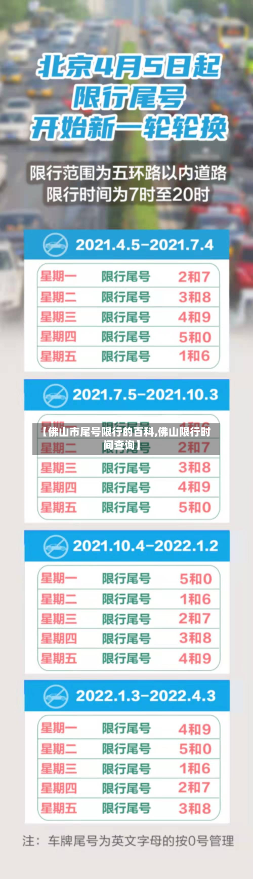 【佛山市尾号限行的百科,佛山限行时间查询】
