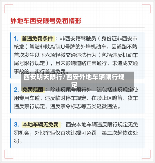 西安明天限行/西安外地车辆限行规定