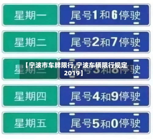 【宁波市车牌限行,宁波车辆限行规定2019】-第3张图片