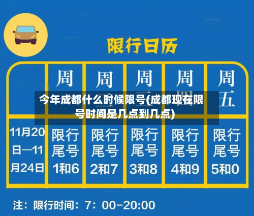 今年成都什么时候限号(成都现在限号时间是几点到几点)