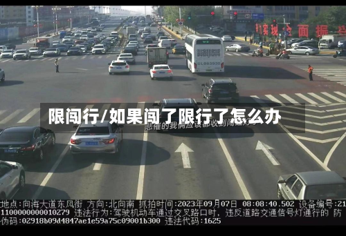 限闯行/如果闯了限行了怎么办-第2张图片