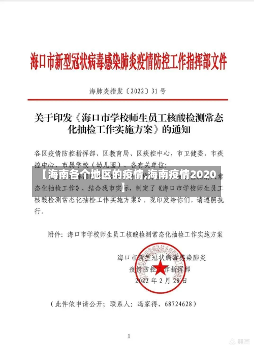 【海南各个地区的疫情,海南疫情2020】