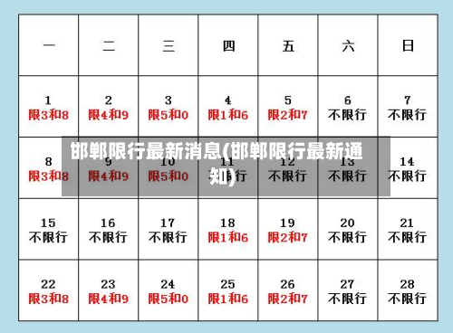 邯郸限行最新消息(邯郸限行最新通知)-第2张图片