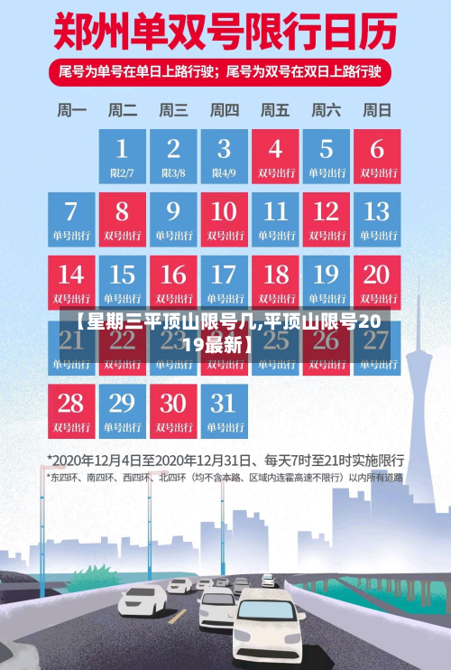 【星期三平顶山限号几,平顶山限号2019最新】