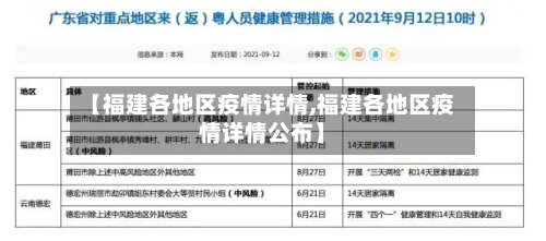【福建各地区疫情详情,福建各地区疫情详情公布】-第2张图片