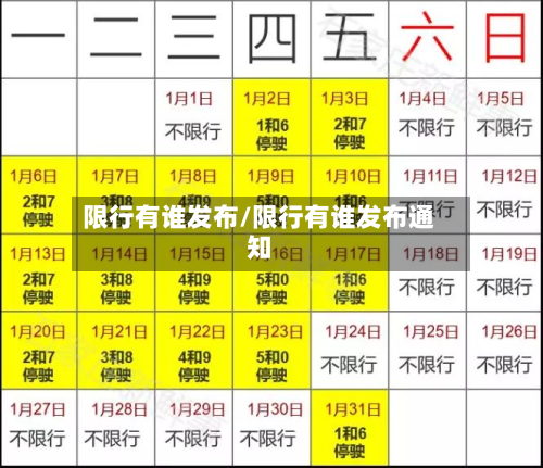 限行有谁发布/限行有谁发布通知